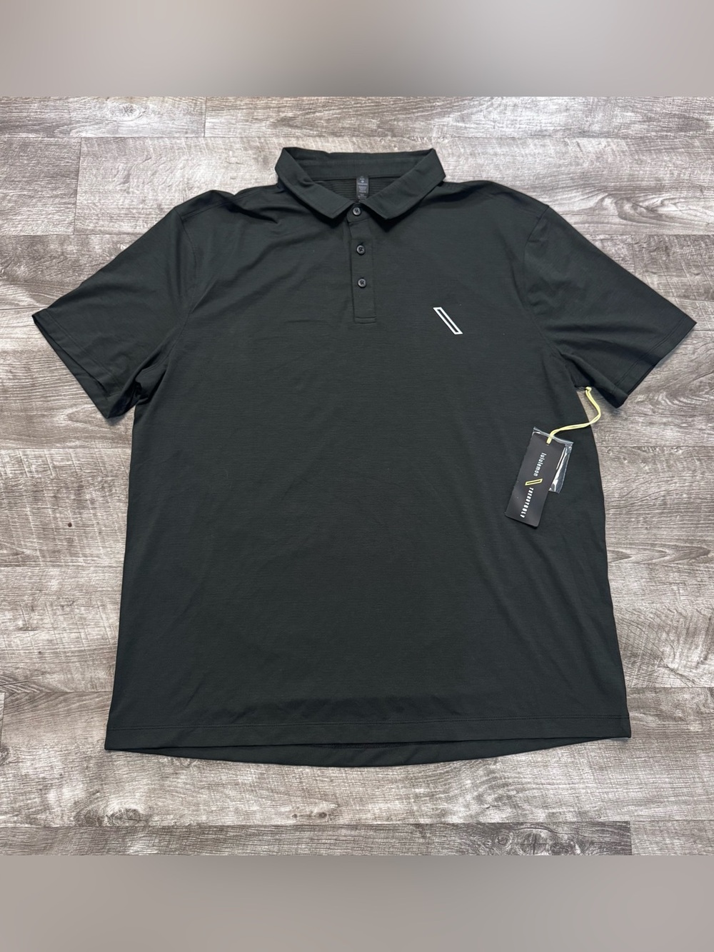 Lululemon x Trendygolf NWT Black Short Sleeve Polo Shirt Mens Sz. XXL